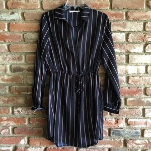 LUSH ELASTIC WAIST COLLARED DRESS